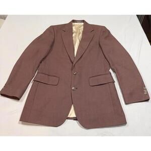Men's Haggar Brown Blazer Jacket - Made in USA, Dry Clean Only